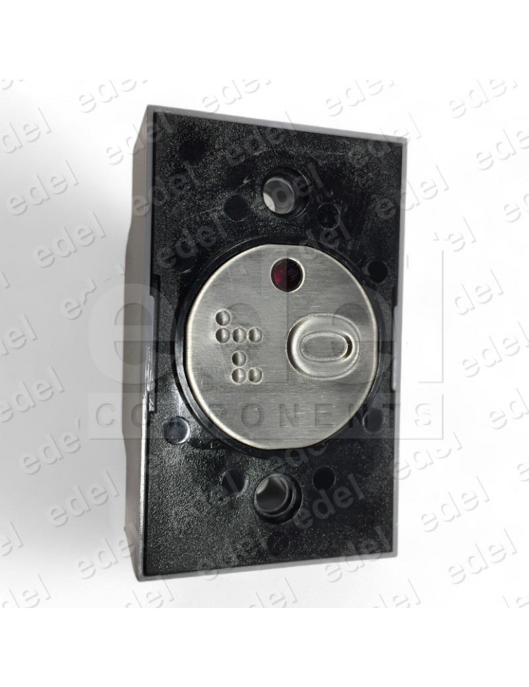 2172PVBPR224 PULSADOR COMPAC V REDONDO BRAILLE CON PILOTO 2C 24V ROJO 0