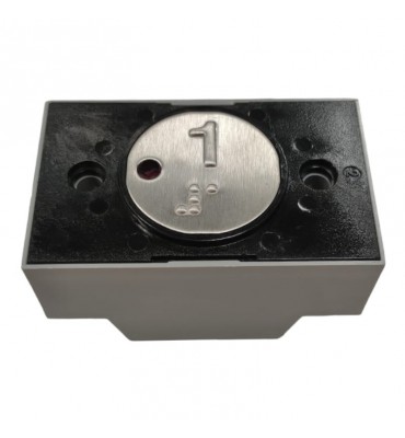 2172PVBPR224 PULSADOR COMPAC V REDONDO BRAILLE CON PILOTO 2C 24V ROJO 1