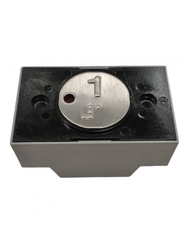 PULS. COMPAC V BRAILLE C/PILOTO 2C 24V ROJO 1