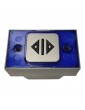 R2172PTBCAY49 PULSADOR MAC PUARSA COMPAC BRAILLE COR 1C 24V AZUL ABRE-PUERTAS SOBREINYECTADO