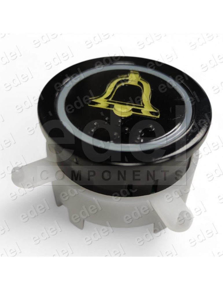 PULSADOR EDEL REGLETA BLACK SIN LUM. ALARMA