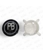 PULSADOR EDEL REGLETA BLACK LUM. AZUL PB
