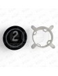 PULSADOR EDEL REGLETA BLACK LUM. AZUL 2