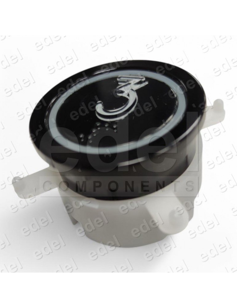 PULSADOR EDEL REGLETA BLACK LUM. BLANCO 3