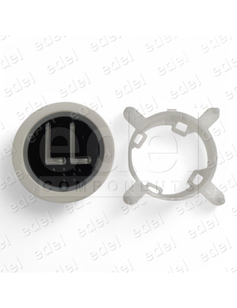 PULSADOR EDEL REGLETA WHITE LUM. ROJO LL