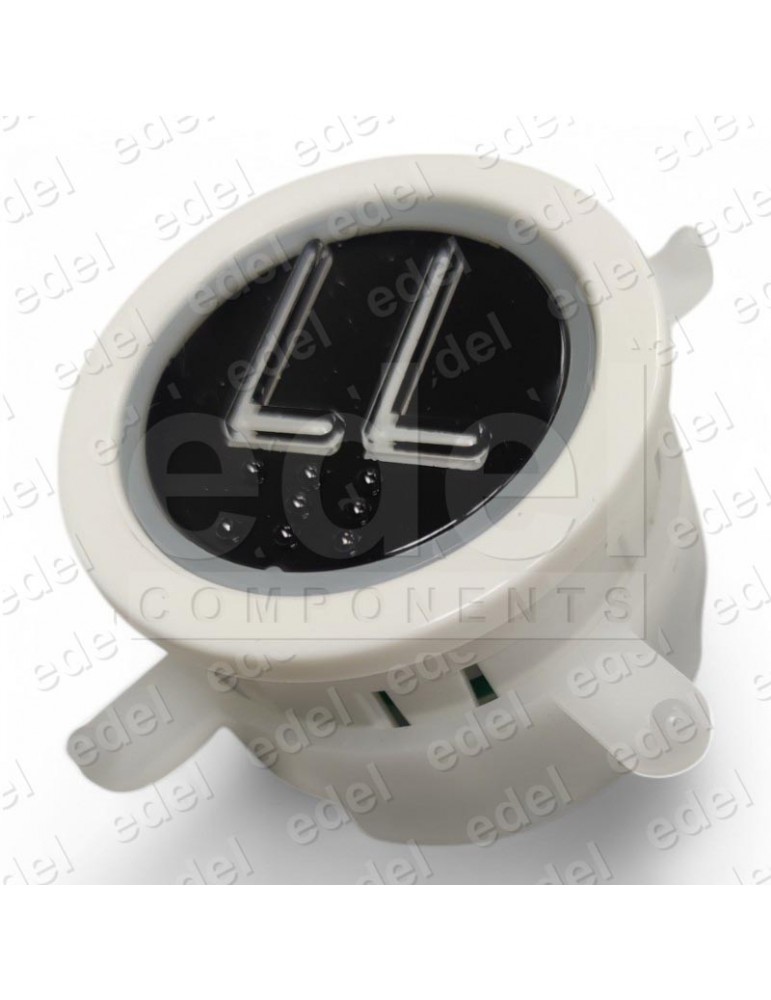 PULSADOR EDEL REGLETA WHITE LUM. ROJO LL