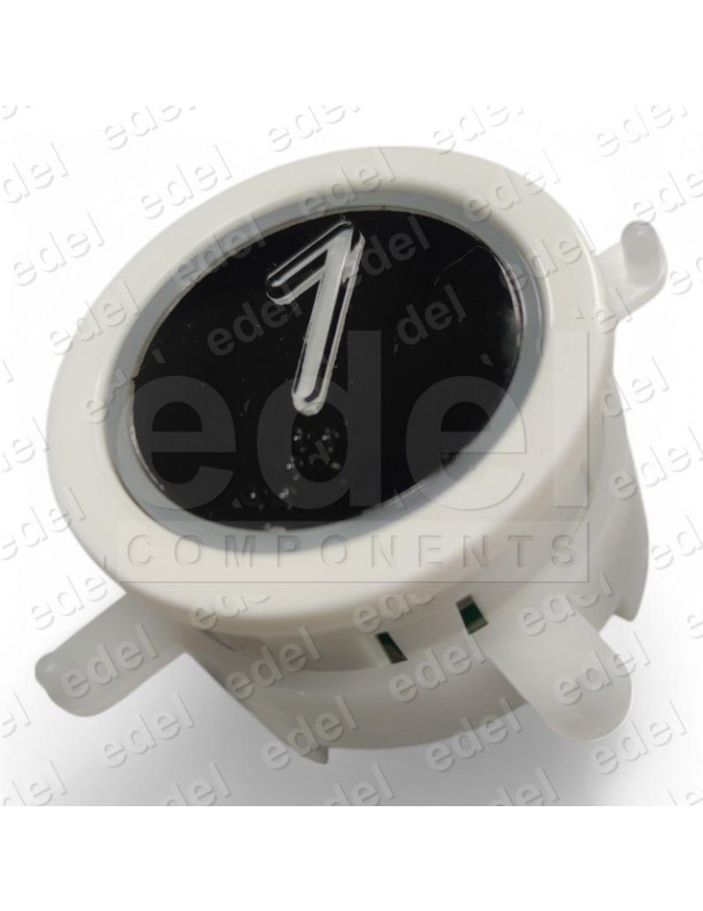 PULSADOR EDEL REGLETA WHITE LUM. ROJO 1