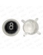 PULSADOR EDEL REGLETA WHITE LUM. AZUL 8