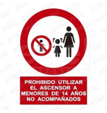 ROTULO DE MENORES 14 AÑOS PVC C/ ADHESIVO