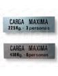 ROTULO DE CARGA MAXIMA Y PERSONAS