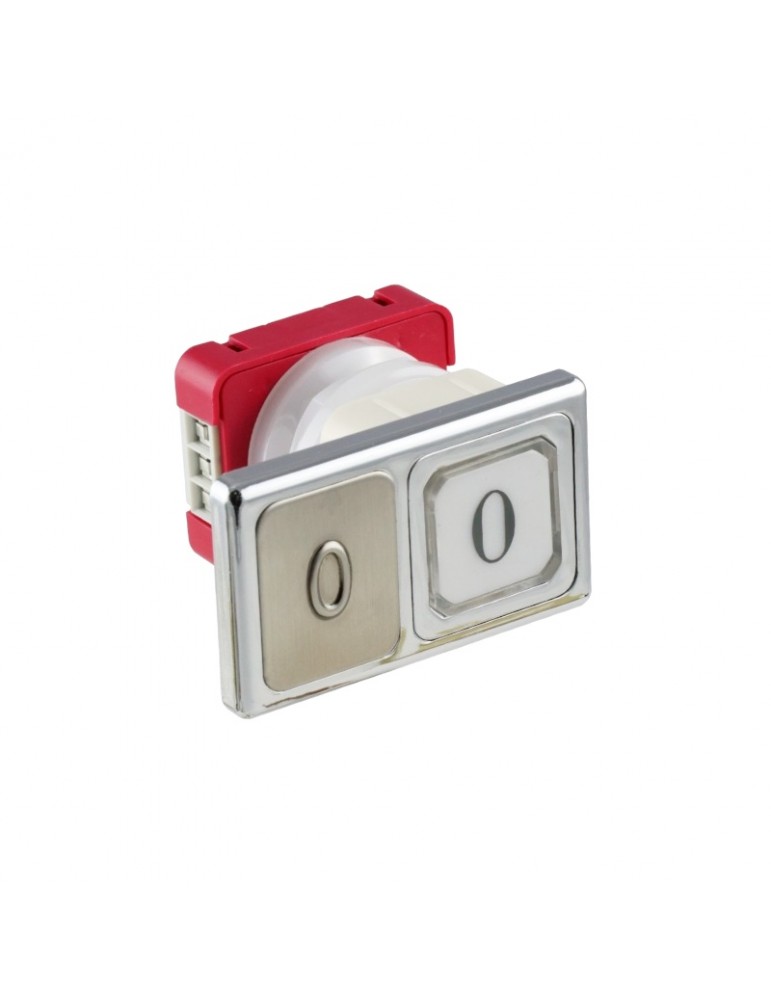 PULSADOR JMT TD6 1NO LUMINOSO 24V LED ROJO  0