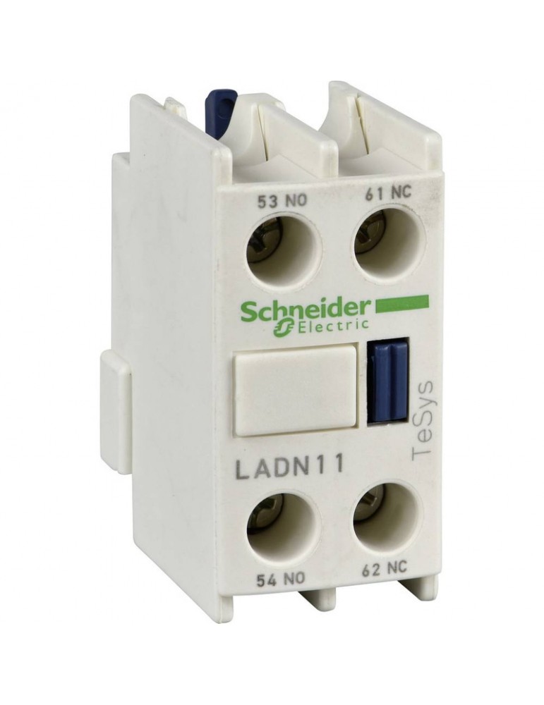LADN11  BLOC AUX. CONTACTEUR SCHNEIDER TELEMECANIQUE 1NO+1NC FRONT.