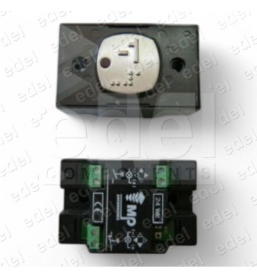 PULS. COMPAC D BRAILLE C/PILOTO 1C 24V ROJO -1