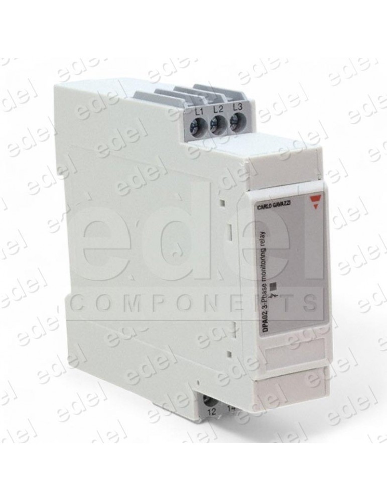 DPA02CM40 RELÉ DE CONTROL DE TENSION TRIFÁSICO SECUENCIA DE FASES GAVAZZI PARA CARRIL DIN 380-415VCA (EUHCM44)