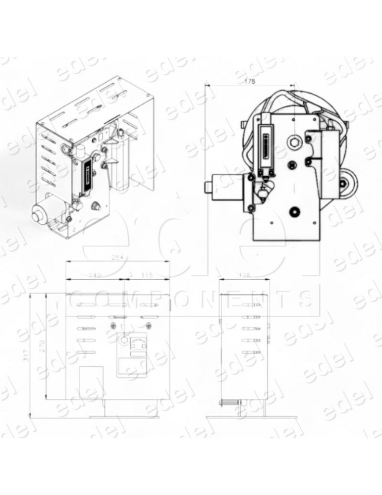 R7121E902RAEX LIMITEUR MP BIDIRECTIONNEL E90 D.200MM RESET AUTOMATIQUE SUP. RÉDUITE BOBINE 230V VN  0.2-1M/S