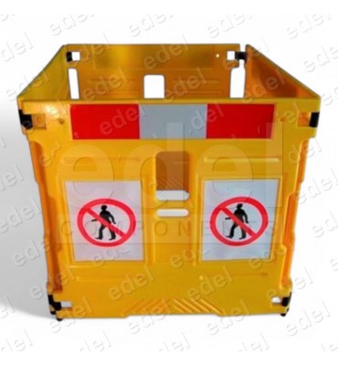 PANEL SEÑALIZACIÓN PROHB. PASAR 1100x30x1100 1LADO
