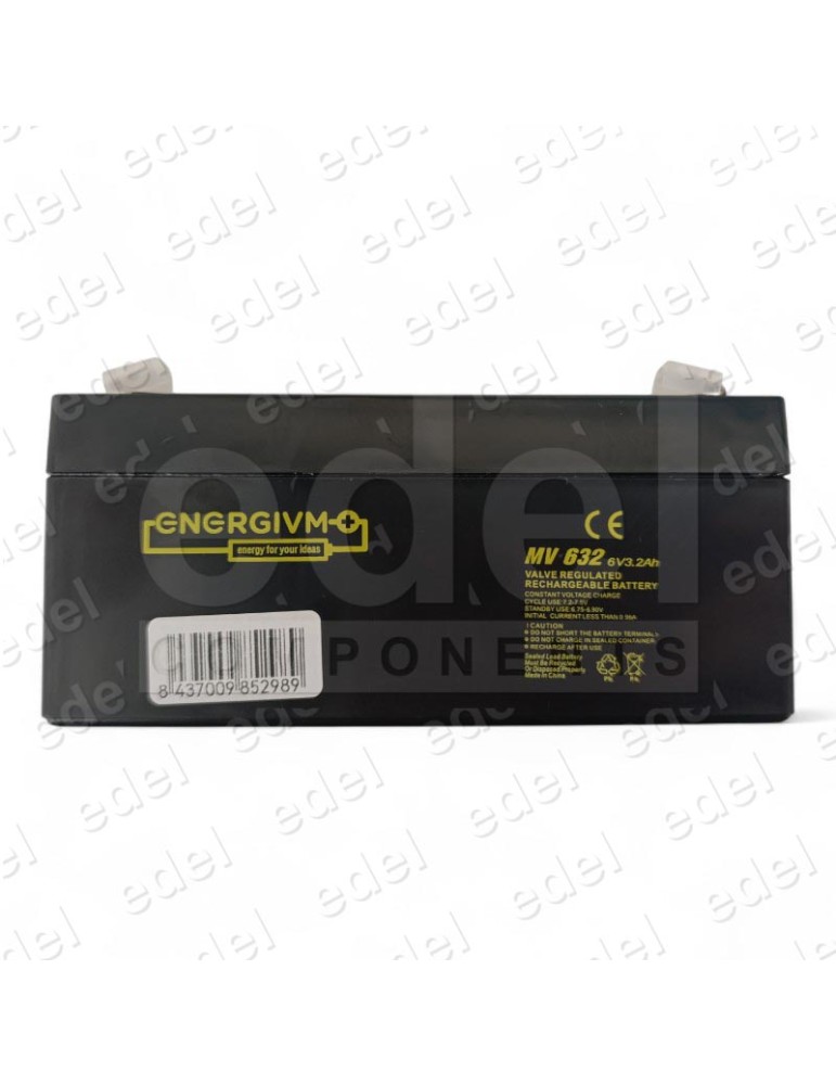 BATTERY 6V 3,2A 134 X 35 X 67 MM 0,71K E20 F1+ECOT