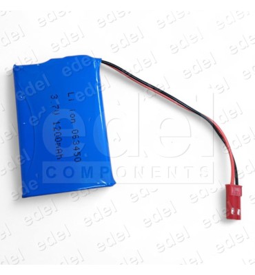 BATERIA 3.7V 1200mAh RECARGABLE 50x34x6.3MM C/SENS CONECTOR 2 CABLES