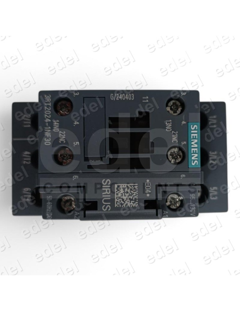 49300135 CONTACTOR SIEMENS SIRIUS AC3 12A 1NO+1NC 5,5kW 400V 3RT2024-1NF30