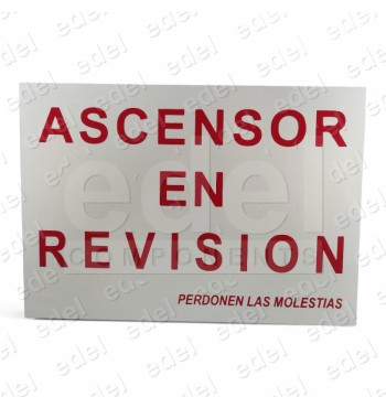 ROTULO ASC.EN REVISION CON IMANES