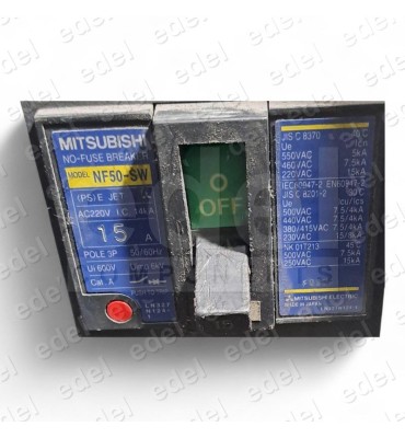 INT. MITSUBISHI MCBB NO FUSE BREAKER NF50-SW 15A
