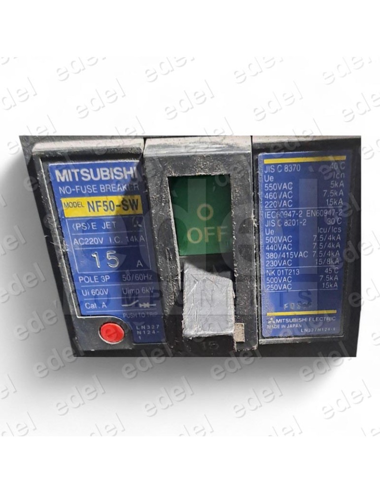 INT. MITSUBISHI MCBB NO FUSE BREAKER NF50-SW 15A