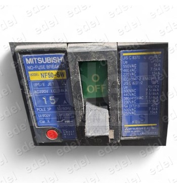 INT. MITSUBISHI MCBB NO FUSE BREAKER NF50-SW 15A