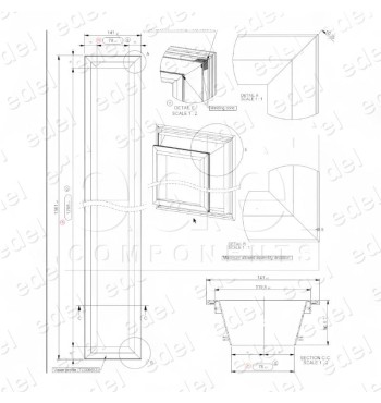 MARCO MIRILLA PUERTA SEMI FERMATOR TIPO 29235 ALUMINIO ANODIZADO PLATA 1361X141MM