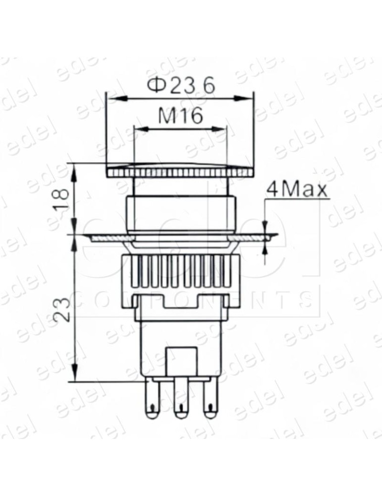 SETA STOP MINI 1NO+1NC CON ENCLAVAMIENTO SDL-11ZS
