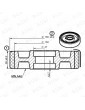 KRF0057VE RUEDA MACLA CHASIS 150X38/40MM SIN EJE SIN RODAMIENTO
