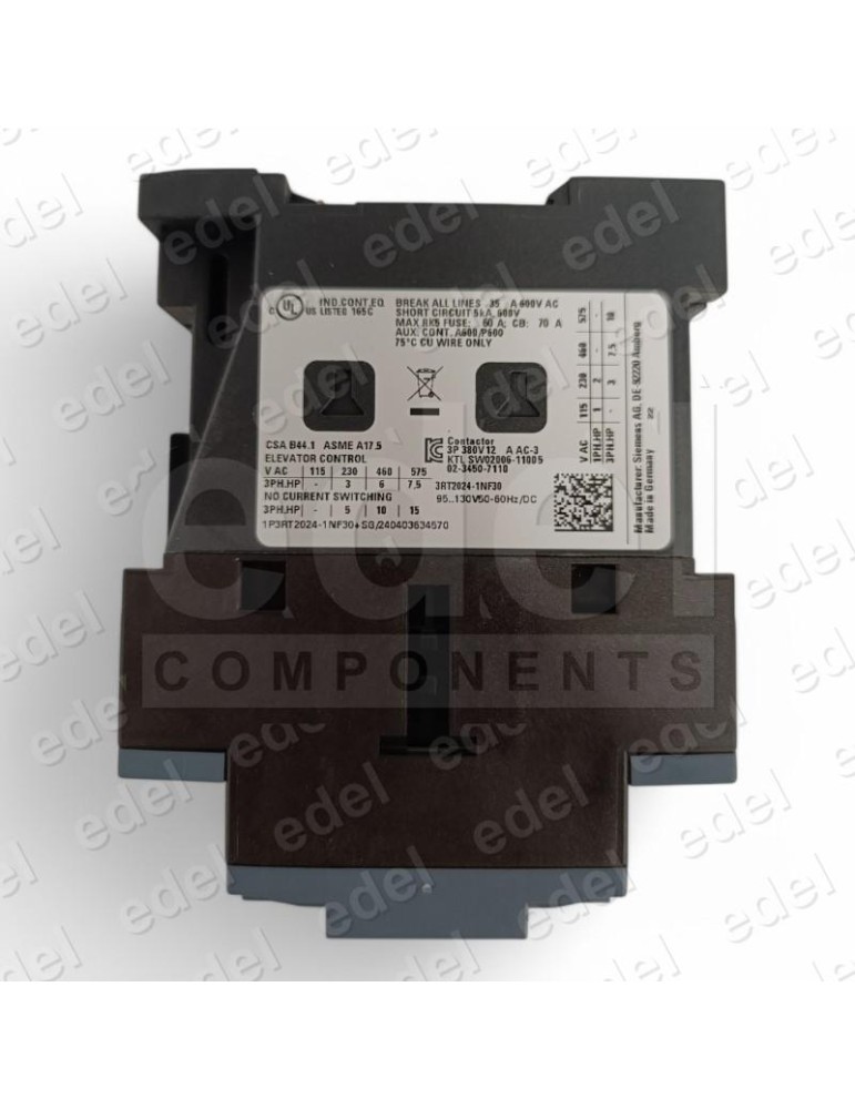 CONTACTOR SIEMENS AC3 12A 1NO+1NC 5,5kW 400V