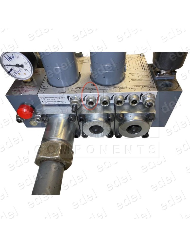 8103R214P1T4 CONJUNTO TORNILLO REGULADOR VALVULA NIVELACION MP HIDRAL T4 1 1/4 HA-96 2RD