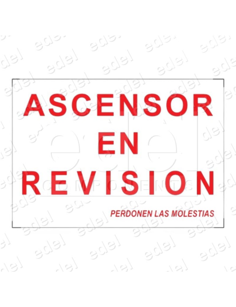 ROTULO ASC.EN REVISION CON IMANES