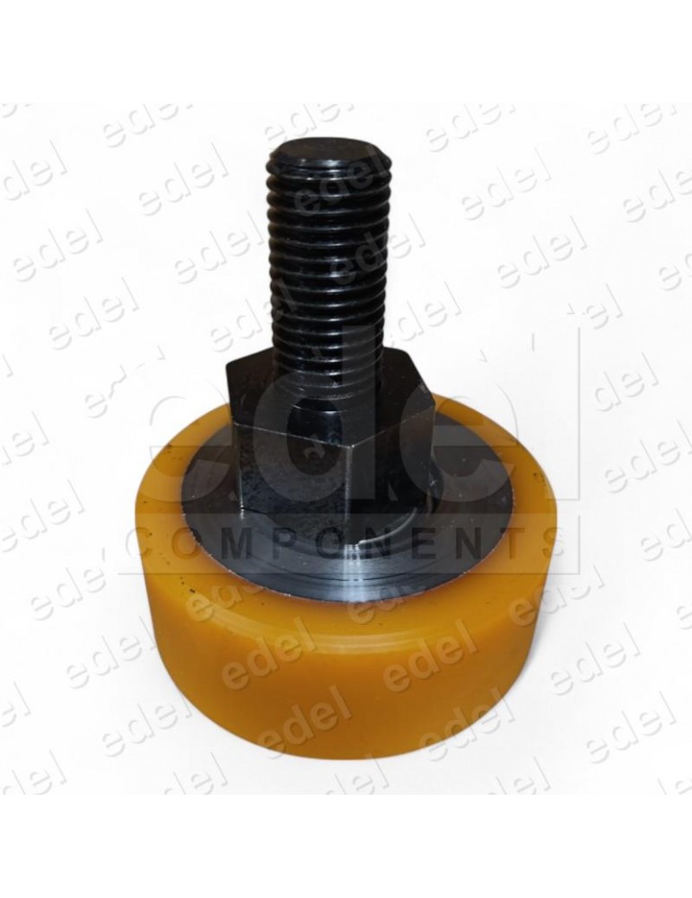 RODADERA 80X30 EXCENTRICA CON TORNILLO MACHO HEXAGONAL 30MM EJE 20MM
