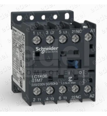 MINI CONTACTOR 3P 3NO 6A 230VAC LC1K0601P7