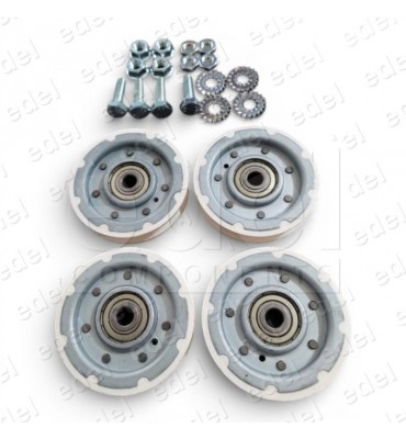 KIT 4 RUEDAS OTIS EUROPA 9691 70X15X8MM POLYAMIDA