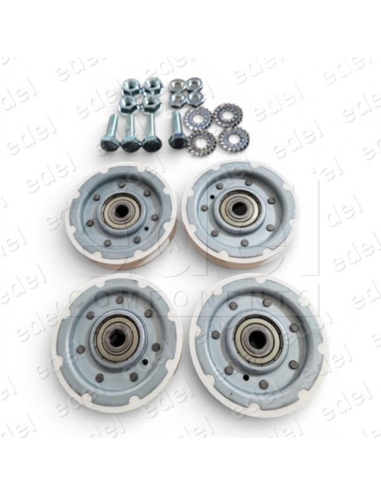 KIT 4 RUEDAS OTIS EUROPA 9691 70X15X8MM POLYAMIDA