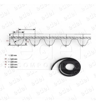 CORREA OTIS PAX DENTADA 1100amp900GMP 2.7MT S8 12MM