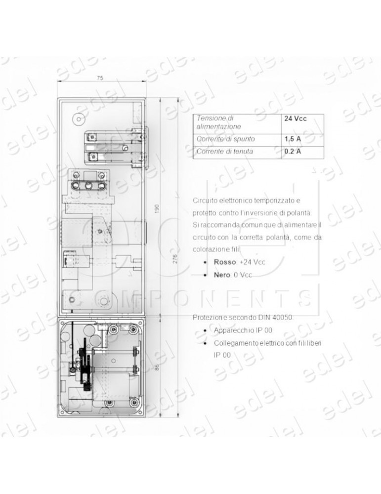 CERRADURA TIEFFE TF 2000 ELECTRICA 24VCC