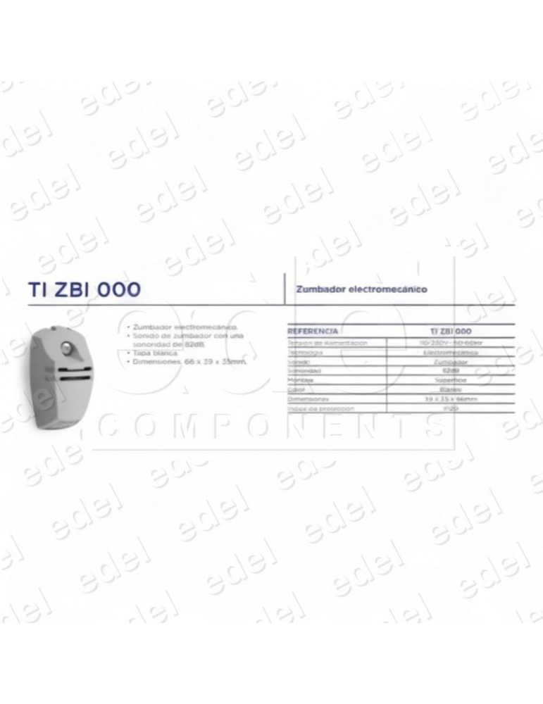 ZUMBADOR ELECTROMECÁNICO SUP. 125V230V 66X39X35MM