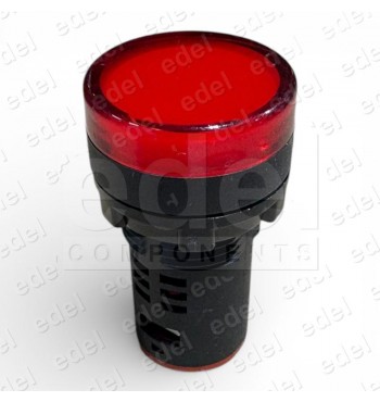 PILOTO LUMINOSO 24V ROJO 22MMØ