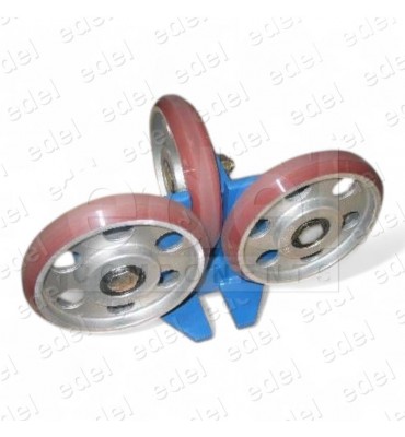 CONJUNTO 3 RUEDAS OTIS 2000 160MM T127-12