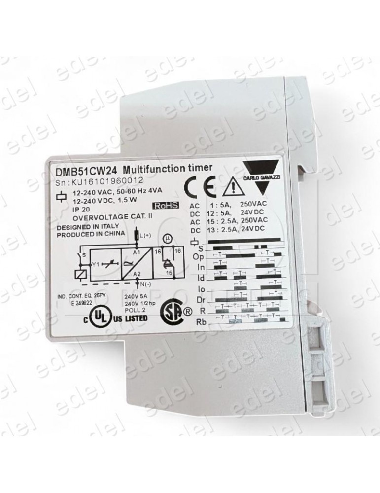 TEMPORIZADOR MULTIFUNCIÓN 12-240 VAC/DC