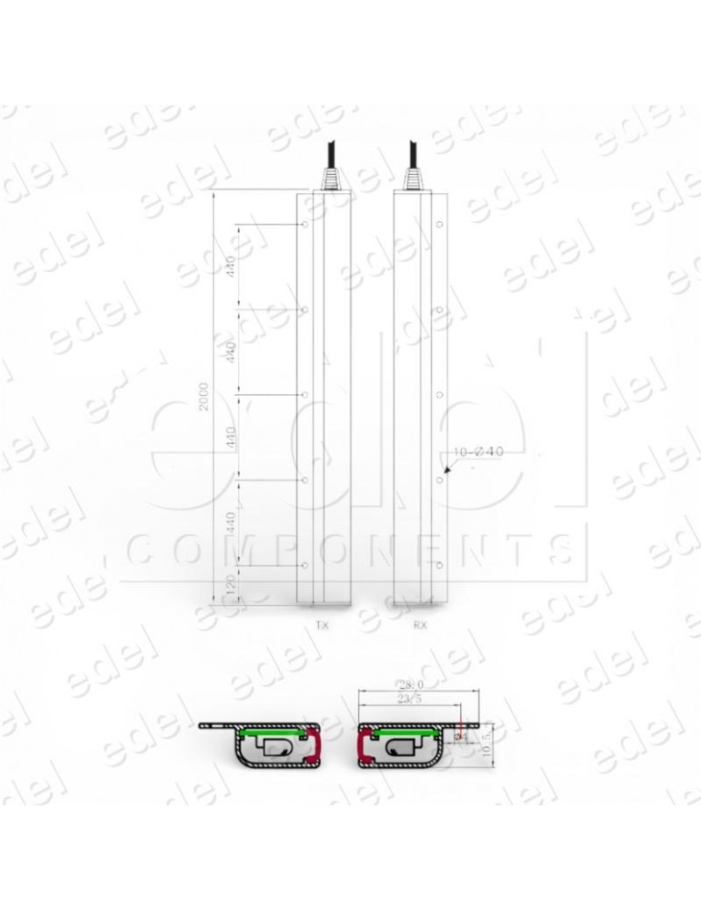 BARRERA FOTOELÉCTRICA SFT-ES16-D40 220VAC