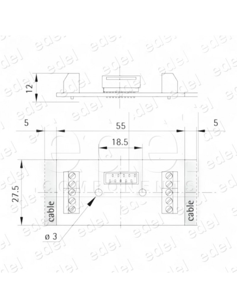 PLACA CONECTOR DISPLAY SCHAEFFER VB42 CCABLE