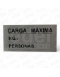ROTULO DE CARGA MAXIMA Y PERSONAS