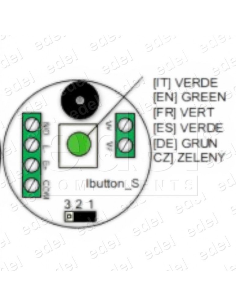 LLAVIN ELECTRONICO VEGA MONOESTABLE VERDE 1224VDC