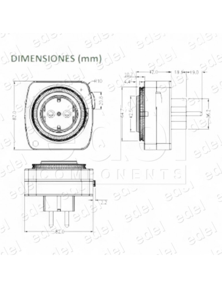 ENCHUFE CON TEMPORIZADOR KOBAMATIC-03 PROGRAMABLE