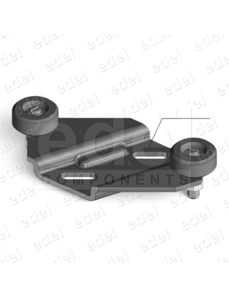 2L2M040026V02 PLETINA PORTA RUEDAS CERRADURA SELCOM T11L-01 IZQUIERDA