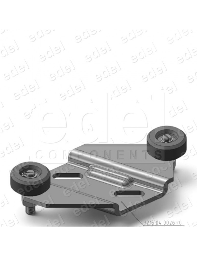 2L2M040026V01 PLETINA PORTA RUEDAS CERRADURA SELCOM T11L-01 DERECHA